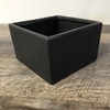 Low Black Ceramic Square Vase