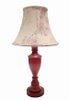Lamp shade; cotton with pink roses, slight flared shape