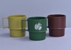 Set of 3 Plastic Stackable Plastic Mugs