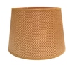 Lampshade, two tone grass with light brown cotton trim, tapered