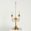 Vintage Brass Bouillotte Lamp Brass 2 Light Table Lamp
