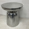 Modern Silver Metal Accent Table
