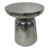 Modern Silver Metal Accent Table