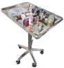 Stainless Steel Hospital Tray on Cart