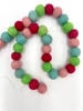 Felted Pom Pom Balls Pinks & Greens