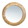 Wall Mirror; Round shape, rattan frame