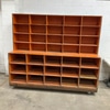 Vintage Industrial Orange Shelf Unit