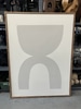 Mirroring Geometric Shapes - on white background W. Wood Frame