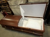 coffin polished wood