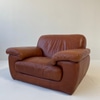 Distressed Brown Leather Chair