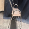 Vintage Metal Rolling Cart with Wooden Shelf