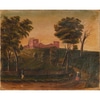 Antique Oil Painting of European Countryside