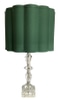Table Lamp Base; vintage, crystal, faceted silver trim, ornate