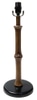 Table Lamp Base; wood bamboo stick, rounded black metal base