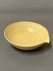 Grainy Yellow Beige Ceramic Plate w/ Spout