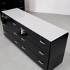 Lane Art Deco Style Black Lacquered Dresser