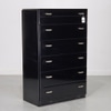 Lane Art Deco Style Black Lacquered Tall Chest