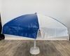 Blue and White Food Cart Umbrella