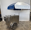 Blue and White Food Cart Umbrella