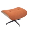 Eames Style Ottoman; Jaffa Orange textured upholstery,