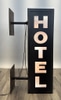 Illuminated Double Sided Wall Mount "Hotel" Sign