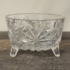 Cut Crystal Frayed Leaf Tripod Bowl