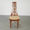 Retro Formal High Back Walnut Dining Armchair