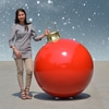 Oversized red ornament ball