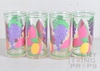 Set of 4 Stotter Acrylic Beverage Glasses w/ Fruit Motif
