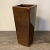 Brown Rectangular Tapered Vase B