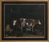 A Maid Milking a Cow in a Barn