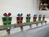 Glitter Gift Box Stocking Holders Set