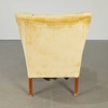 Mid-Century Modern Yellow Velvet Tufted Lounge Chairs