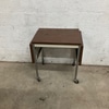 Vintage Folding Table on Wheels