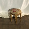 Round Ornate Padded  Footstool