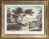 MISART-Sepia Engraving Pastoral Musicians