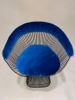 Platner Style Chair in Royal Blue Velvet