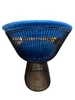 Platner Style Chair in Royal Blue Velvet