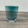 Blue Pinch Shape Crystal Vase