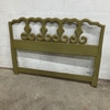 Vintage Olive Green Wooden Headboard