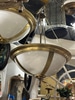 Vintage Brass and Glass Pendant Light