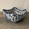 Asian Blue and White Wave Rim Bowl