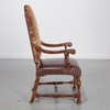 Continental Baroque Style Tall Back Armchair