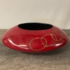 Red Resin Oval Bowl