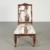 Victorian Chair with Straight Back in Modernist print upholstery