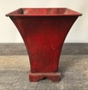 Painted Metal Red Vase