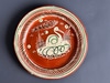 Mexican Redware Bird Dinner Plate