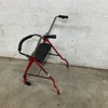 Red Folding Walker with Seat