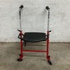 Red Folding Walker with Seat