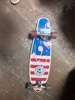 Flamingo Striped Longboard Skateboard